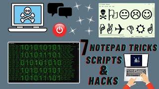 Top 7 Notepad Tricks and Hacks | vbs Tricks .bat Tricks Notepad Fake Virus Script | Trix Tips & Fix