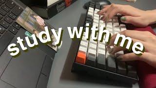  real time study with me | 3.5h with mechanical keyboard typing asmr • no music