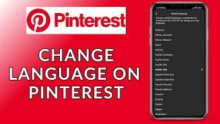 How to Change Language on Pinterest | Pinterest (Easy & Quick)