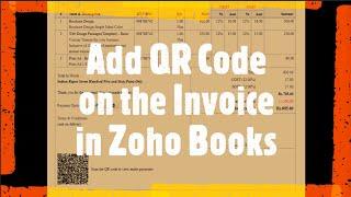 How to add UPI QR Code on the invoice in Zoho Books