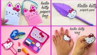 4 Easy Cute Hello Kitty Craft Ideas | School Craft Idea | School Hacks |Paper Mini Gift Idea