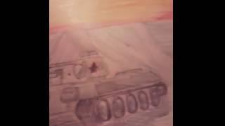 My tank drawing of the T-34 soviet tank