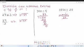 División con Enteros y Fracciones (decimales)
