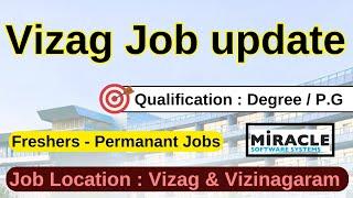 Vizag & Vizinagaram Company Miracle Software Systems Job Vacancy for freshers & Exp. | Success drive