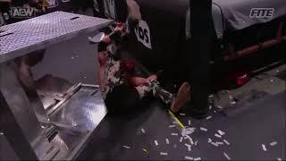 Lance Archer drops Hangman Adam Page on the steel steps | AEW Dynamite 9 Feb 2022