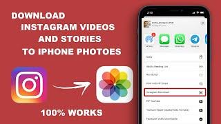Download Instagram Videos and stories to iPhone photos