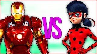 ЖЕЛЕЗНЫЙ ЧЕЛОВЕК VS ЛЕДИ БАГ И СУПЕР КОТ | СУПЕР РЭП БИТВА | Iron Man ПРОТИВ Miraculous Ladybug