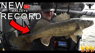 *YOUTUBE WALLEYE RECORD* Game Of Inches. 4 Fish Total of 117.75". FOX FISHING 4K ULTRA HD