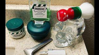 Supply Single Edge Injector Razor with Proraso Green Soaps & Aftershave.