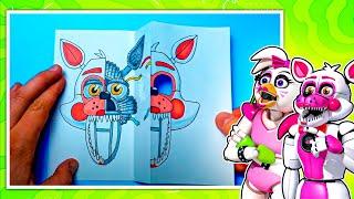 CRAZIEST DIY FNAF Sister Location ART?! REACT with Funtime Foxy and Glamrock Chica