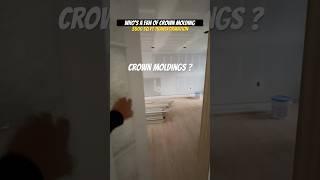 Should we install crown moldings? ‍️ #construction #diy #moldings #shorts
