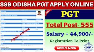 SSB Odisha PGT Apply Online 2023// How to Apply SSB Odisha PGT Online 2023