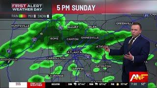 First Alert Forecast | Rounds of rain continue through today, into Monday