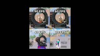 90 FPS vs 60 FPS vs 30 FPS Does FPS Matter FPS Comparison For BGMI PUBG MOBILE #bgmi  #shorts #pubg