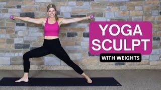 Yoga Workout with Weights - Total Body - Yoga 4:13 with Tauni