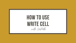 UiPath Beginners: How to use Write Cell with UiPath