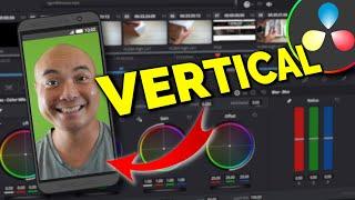 Convert Widescreen To Vertical Video (How To Reframe Video For Social Media) | Davinci Resolve