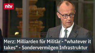 Merz: Milliarden für Militär - "whatever it takes" - Sondervermögen Infrastruktur