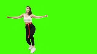 Girl Dance Green Screen Video | No Copyright Green Screen Footage | Free To Use Green Screen Effects