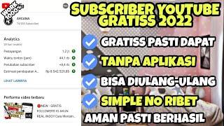 Terbaru 2022 !! Cara Menambahkan Subscriber YOUTUBE Gratis Dan Cepat - Cara Dapat Subscriber Gratis