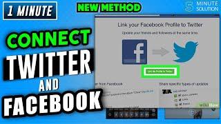 How to connect twitter with facebook on laptop 2024