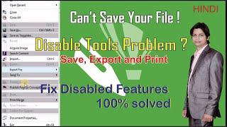 How to fix Disable Tools in CorelDraw 2022 | HINDI | How to fix coreldraw X7 illegel copy problem |