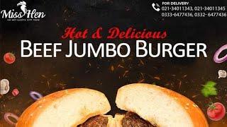 Miss hen Beef Jumbo Burger 