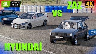 Zaz Turbo vs Hyundai Elantra Sport vs Mersedes 190E Yarış | BeamNG.Driver | Maşın #malikbedelov