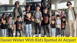 Sunny Leone Husband Daniel Weber With Kid's Spotted At Airport ️