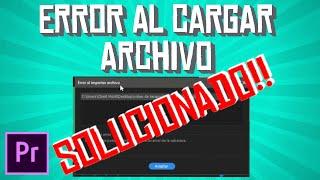 ERROR AL CARGAR ARCHIVO EN PREMIERE PRO NO PUEDO IMPORTAR IMÁGENES SOLUCIÓN FINAL MUY FÁCIL!!! 2020