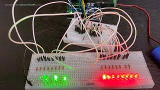 Demonstration: 2 x 74HC595 Shift Register w/Arduino: Parallel Shift-Out w/Dual-Defined Arrays