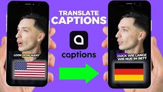 Captions App Tutorial - How To Translate English Captions To German Captions