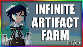 HOW TO INFINITELY FARM ARTIFACTS, MATERIALS AND MORA - NO RESIN REQUIRED F2P [Genshin Impact]