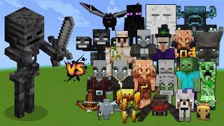 Wither Skeleton vs Every mob in Minecraft (Java Edition) - Wither Skeleton vs All Mobs - Mob Battle