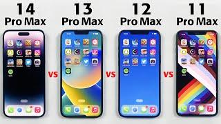 iPhone 14 Pro Max vs iPhone 13 Pro Max vs iPhone 12 Pro Max vs iPhone 11 Pro Max SPEED TEST| OMG 