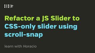 How to use the new "css-scroll-snap" by refactoring a JS Slider