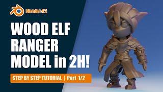 Create a Wood Elf Ranger in 2 Hours! (Part 1 / 2) | Step by Step Tutorial | Blender 4.2