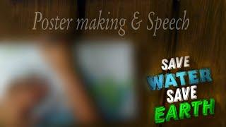 World Water day poster | Speech on save water | easy poster making