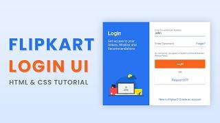 Flipkart Login UI Clone | HTML and CSS Tutorial