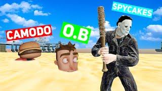 KILLERS ARE AFTER ME AT THE BEACH IN GARRY'S MO?! (Gmod Slashers)