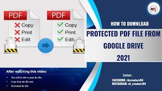 How to Download the Protected Pdf file from Google Drive| Download locked pdf file| View only file