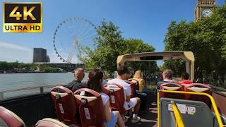 EPIC London Views From The Hop On Hop Off Bus (4K)