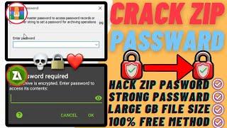 Crack Large zip file password || strong Passward recovery in 1 mint|| Open file without Passward