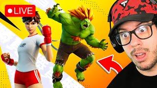 LIVE!! RANDOM DUOS!! New STREET FIGHTER Skins EARLY! (Fortnite)