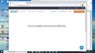 How to fix you are not eligible to sign up for zoom at this time