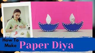 How To Make Paper Diya | DIY | Diwali Decoration | Diya Making With Paper | Paper Diya Craft