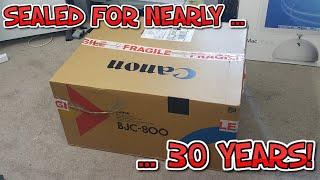 Unboxing & Testing A 30 Year Old, Sealed, New In Box Bubble Jet Printer! WORKING?  Canon BJC-800 Pt1