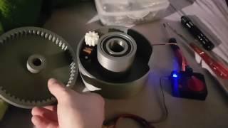 Robot arm 360 servo rotating base turntable 3D printed