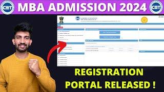 MBA ADMISSION Registration Portal Released | Mba cet cap round 2024