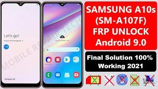 SAMSUNG Galaxy A10s FRP Bypass Android 9/10  | SM-A107F Google Lock Bypass Without PC